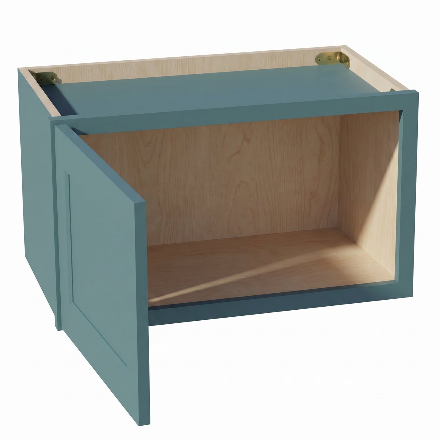 Shaker Bridge Wall Cabinet 21" (W2112) · Tallis - Fairy Green - Interior