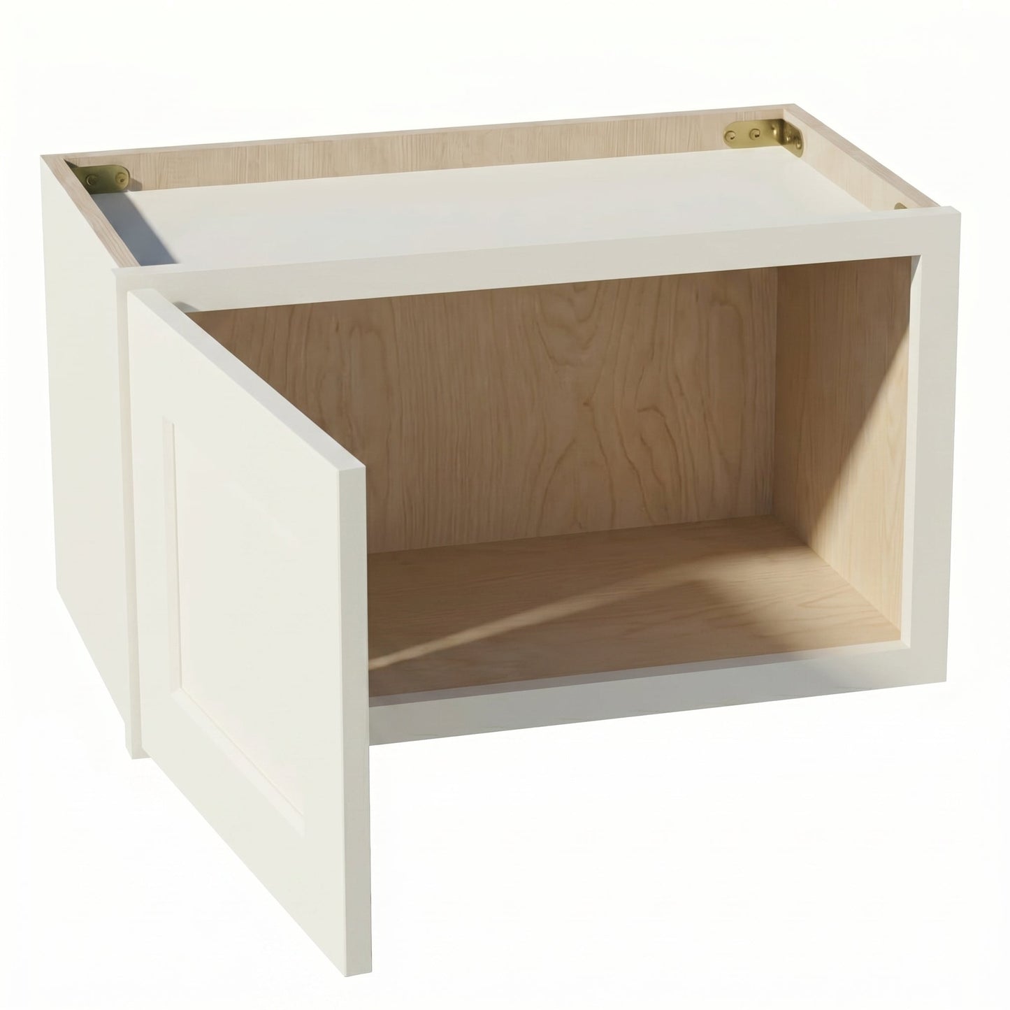 Shaker Bridge Wall Cabinet 21" (W2112) · Tallis - Swan White - Interior