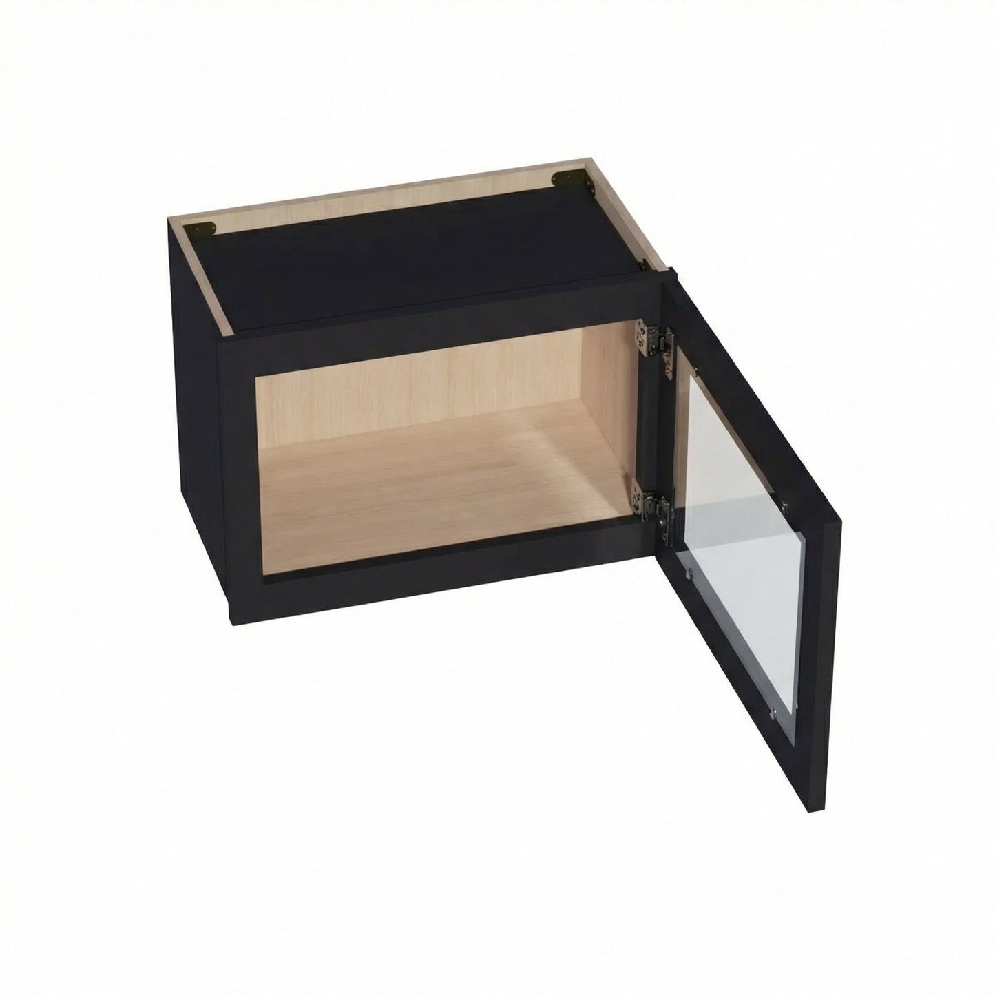 Shaker Bridge Wall Cabinet 21" (W2115GD) · Ardelle - Ebony - Interior