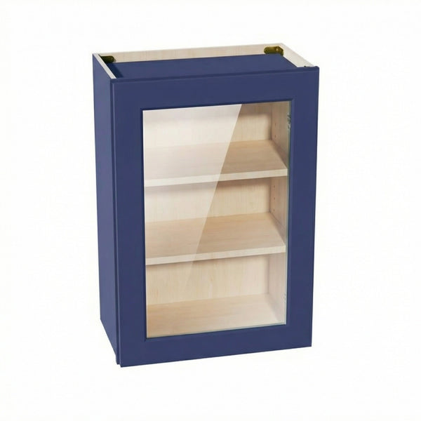 Shaker Glass Door Wall Cabinet 21" (W2130GD) · Ardelle - Blue - Hero