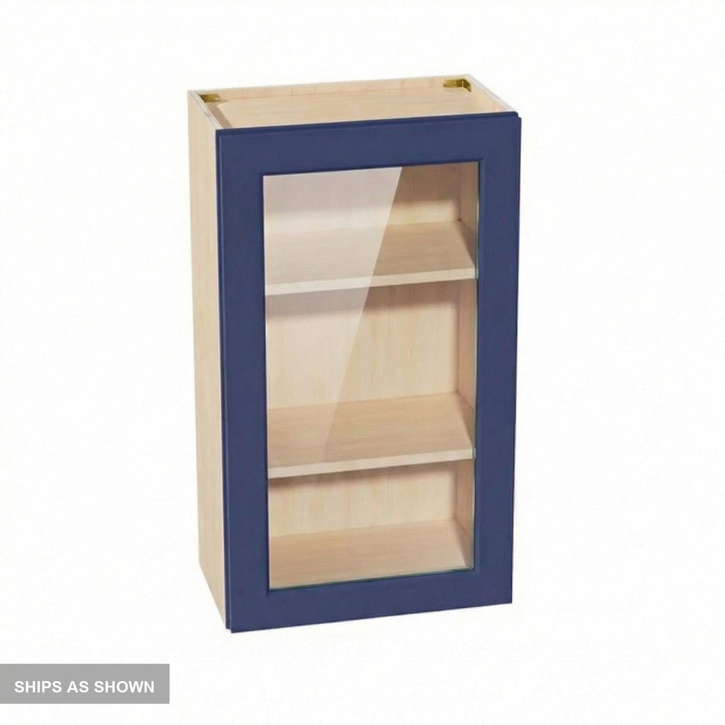 Shaker Glass Door Wall Cabinet 21" (W2136GD) · Ardelle - Blue - Flat Pack