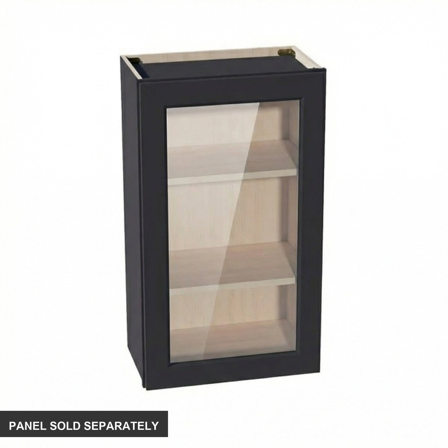 Shaker Glass Door Wall Cabinet 21" (W2136GD) · Ardelle - Ebony - Product