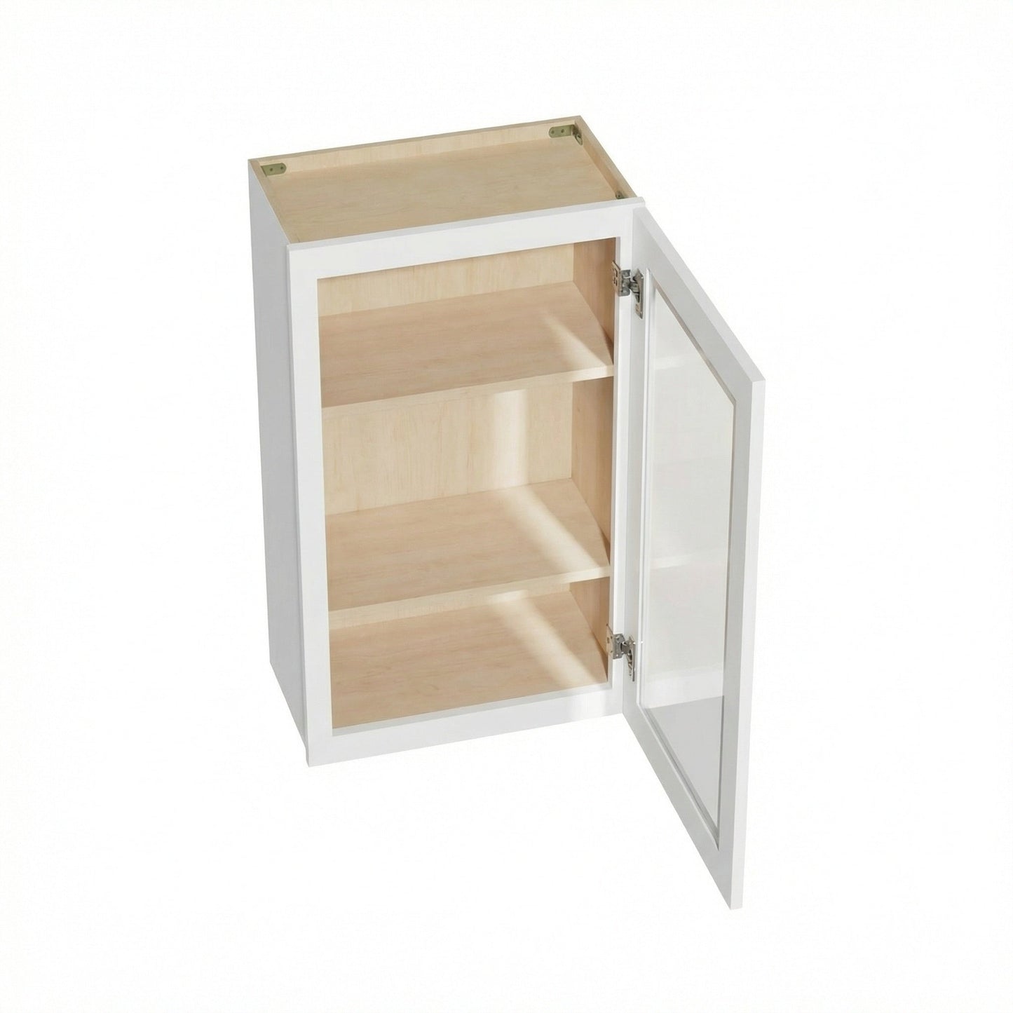 Shaker Glass Door Wall Cabinet 21" (W2136GD) · Ardelle - White - Interior