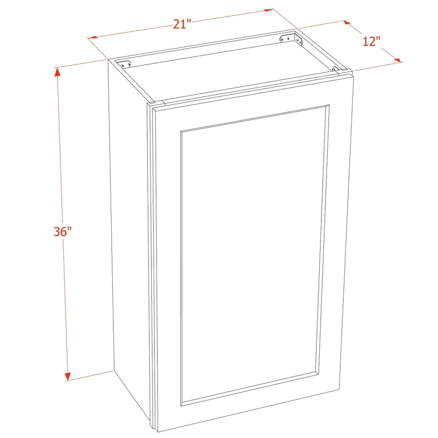 Quik Cabinets W2136GD Tallis Swan White - Dimensions