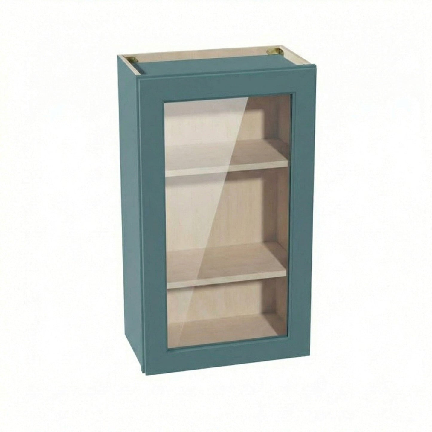 Shaker Glass Door Wall Cabinet 21" (W2136GD) · Tallis - Fairy Green - Hero