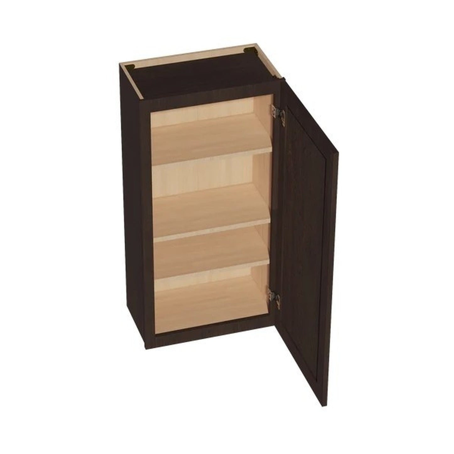 Slim Shaker Wall Cabinet 21" (W2142) · Slim - Mocha - Interior