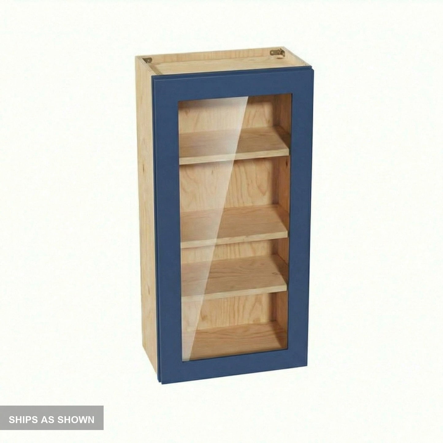 Shaker Glass Door Wall Cabinet 21" (W2142GD) · Ardelle - Blue - Flat Pack