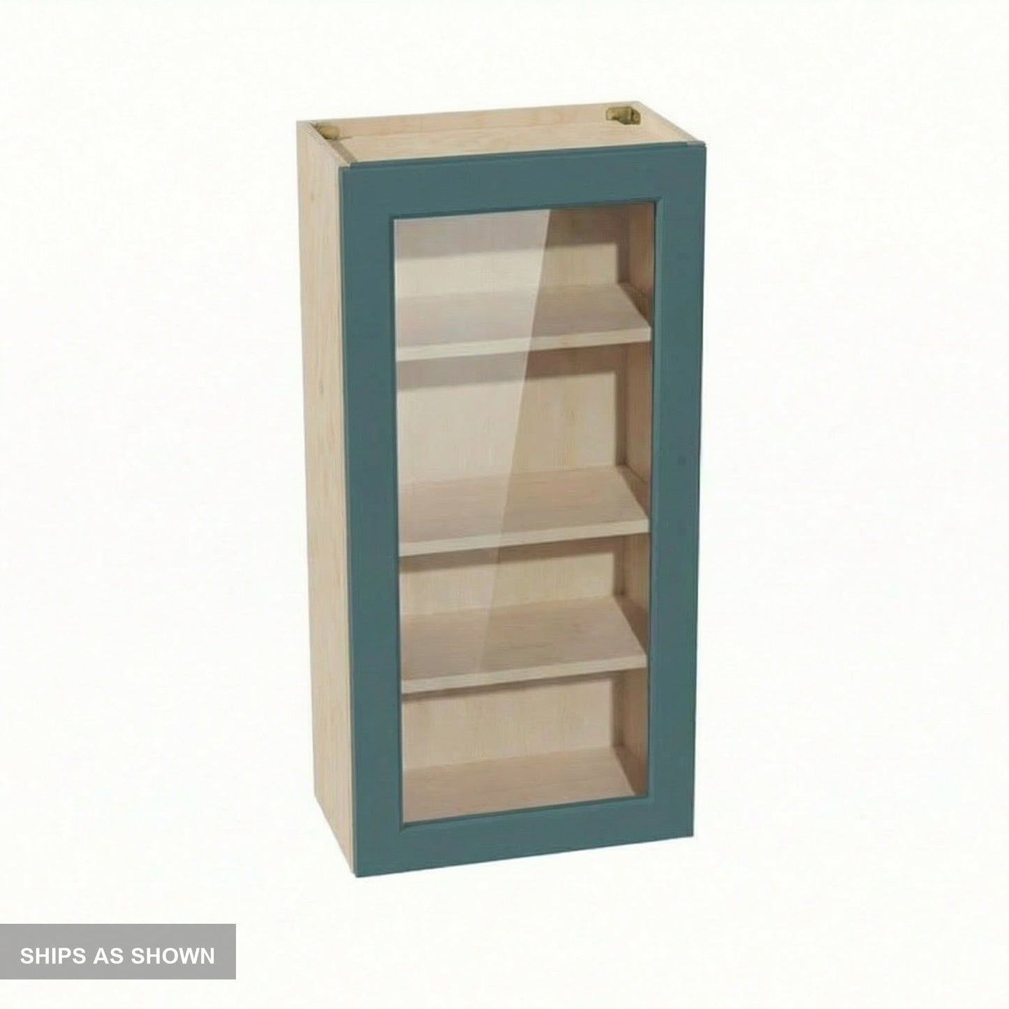Shaker Glass Door Wall Cabinet 21" (W2142GD) · Tallis - Fairy Green - Flat Pack