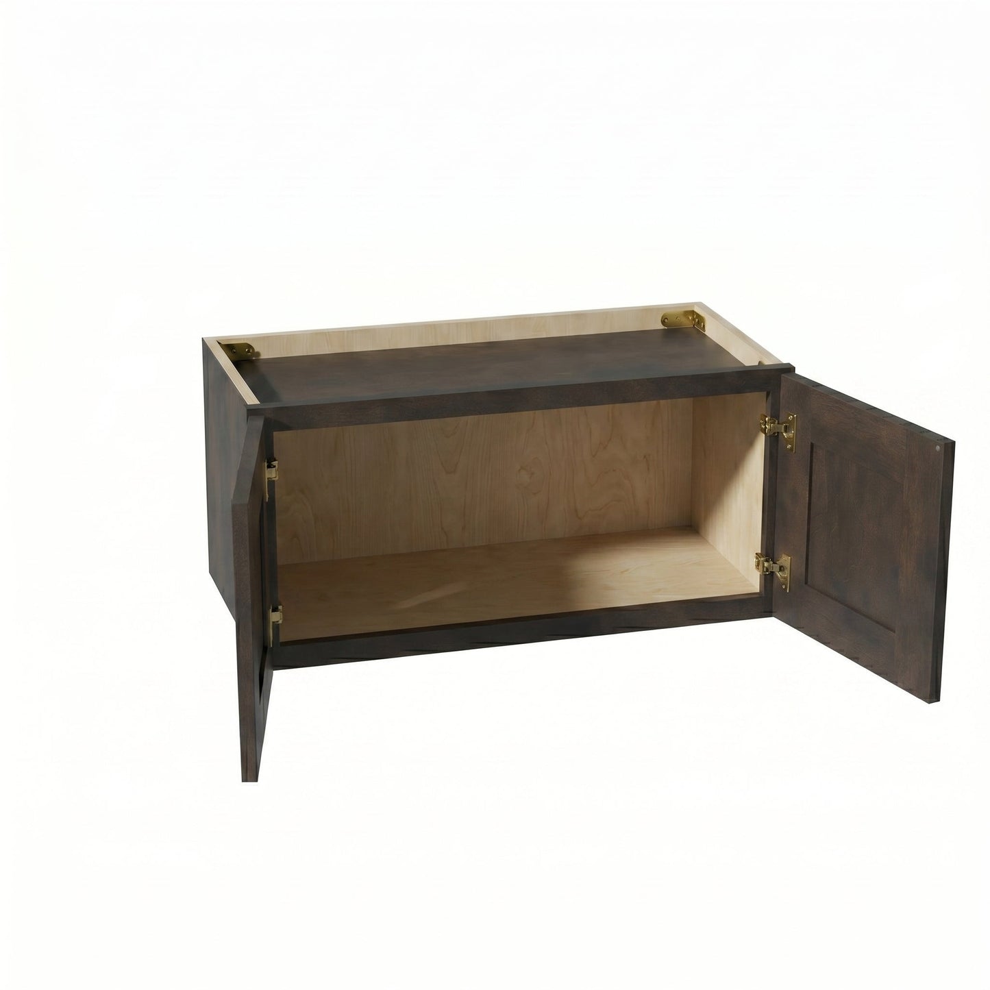 Shaker Bridge Wall Cabinet 24" (W2412) · Ardelle - Charcoal - Interior