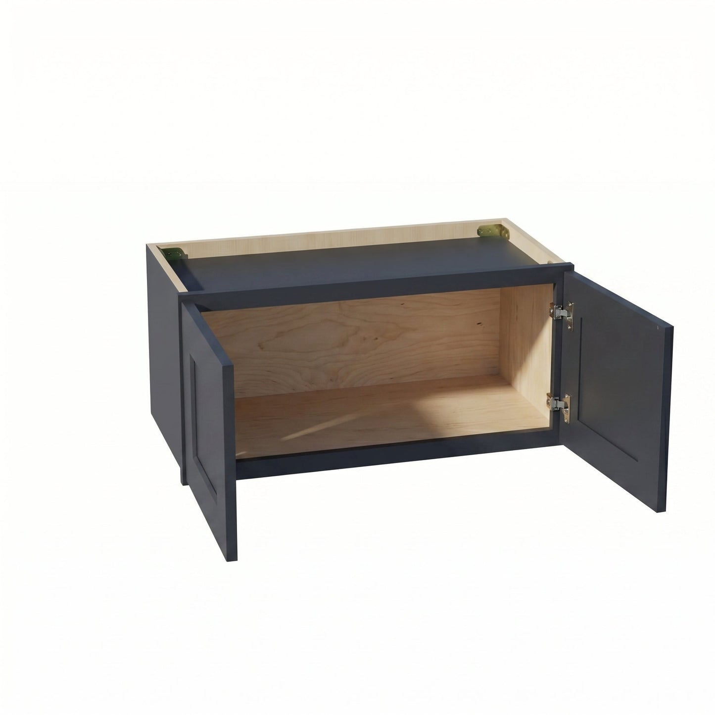 Shaker Bridge Wall Cabinet 24" (W2412) · Ardelle - Ebony - Interior