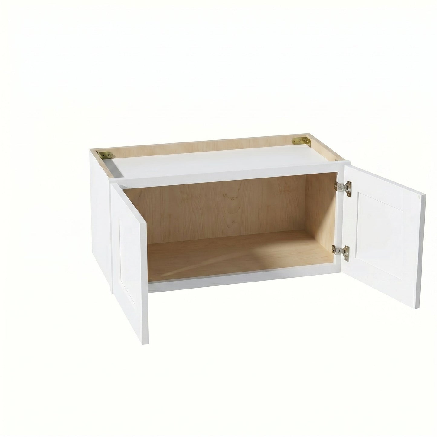Shaker Bridge Wall Cabinet 24" (W2412) · Ardelle - White - Interior
