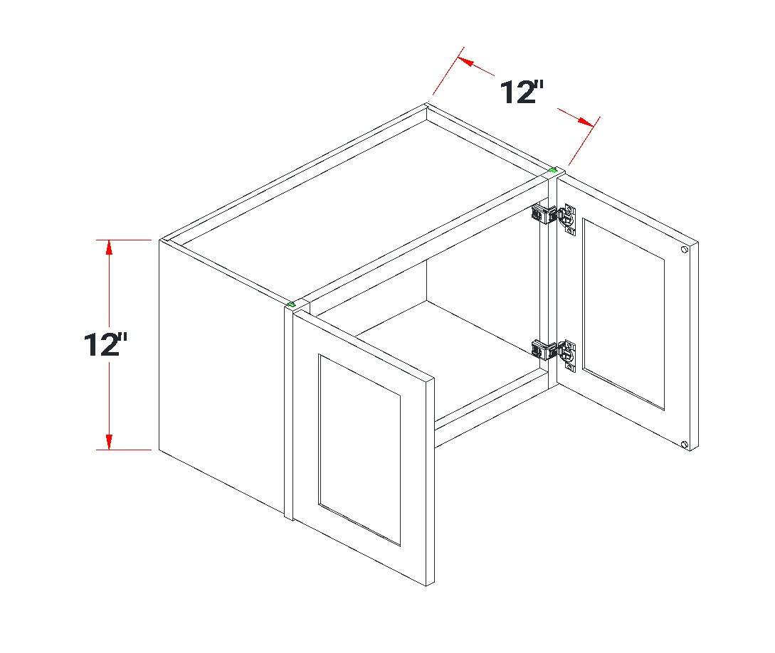 Quik Cabinets W2412 Slim Mocha - Dimensions