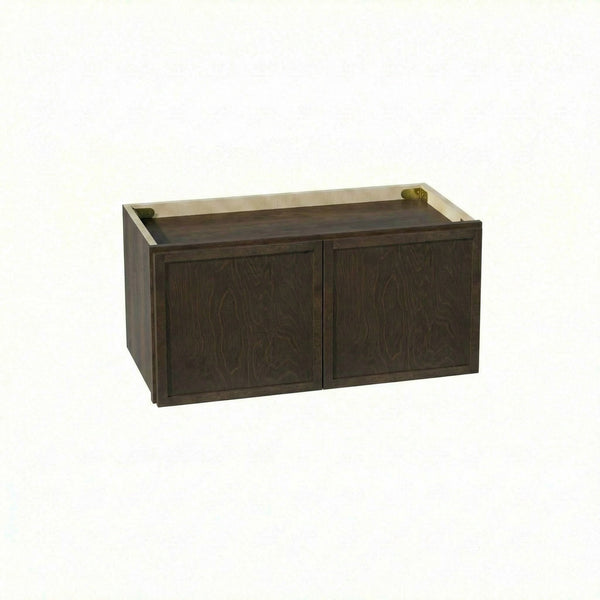 Slim Shaker Bridge Wall Cabinet 24" (W2412) · Slim - Mocha - Hero