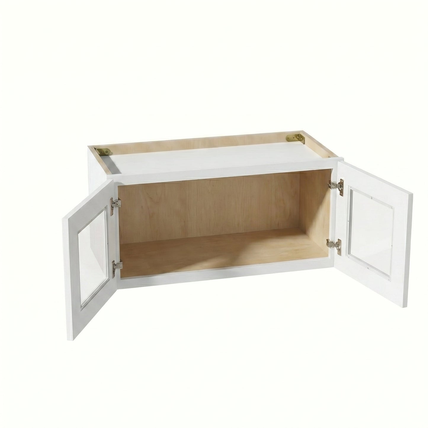 Shaker Bridge Wall Cabinet 24" (W2412GD) · Ardelle - White - Interior