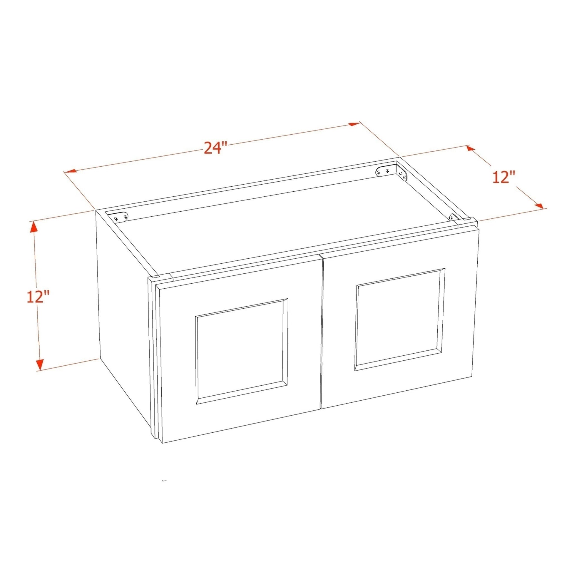 Shaker Bridge Wall Cabinet 24" (W2412GD) · Tallis