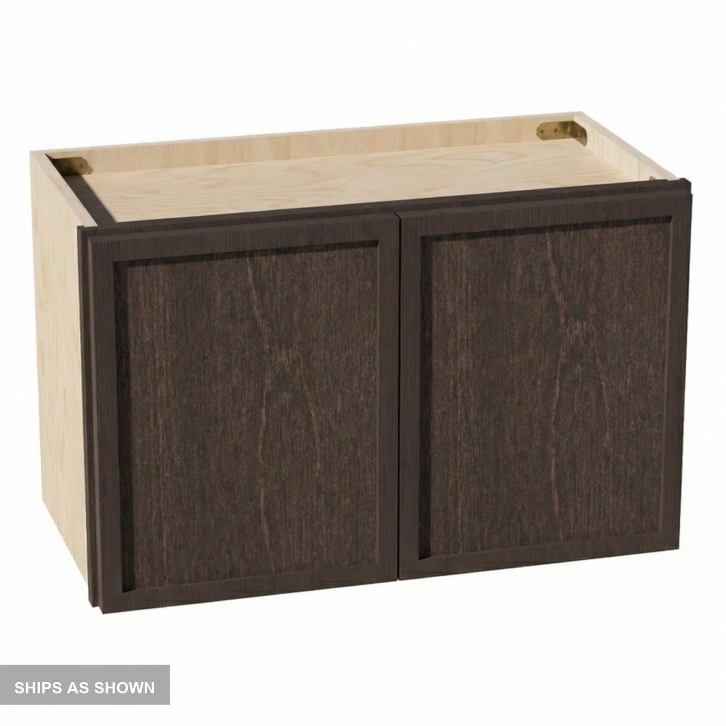 Slim Shaker Bridge Wall Cabinet 24" (W2415) · Slim - Mocha - Flat Pack