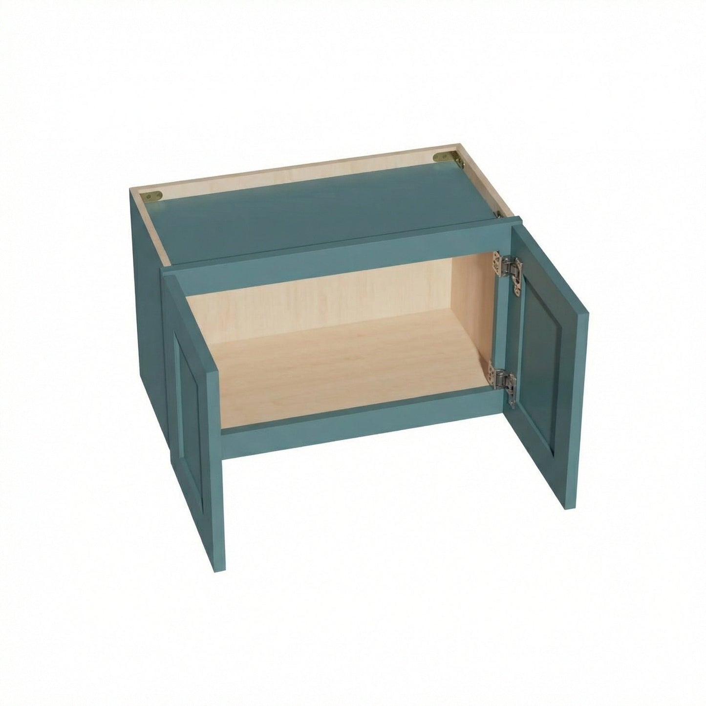 Shaker Bridge Wall Cabinet 24" (W2415) · Tallis - Fairy Green - Interior