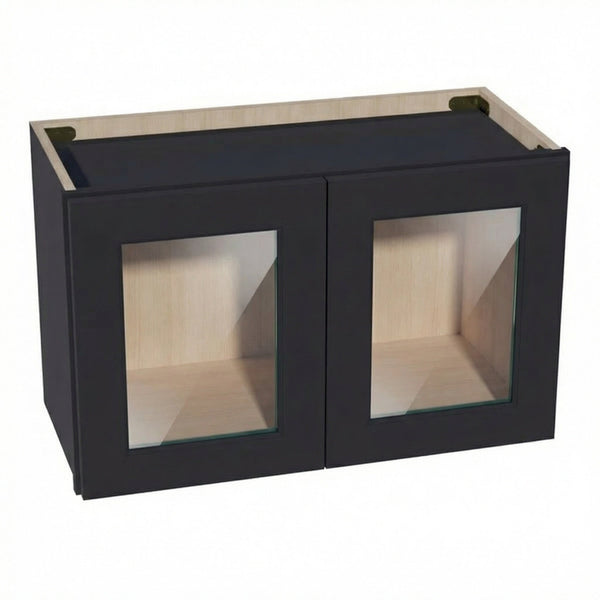Shaker Bridge Wall Cabinet 24" (W2415GD) · Ardelle - Ebony - Hero