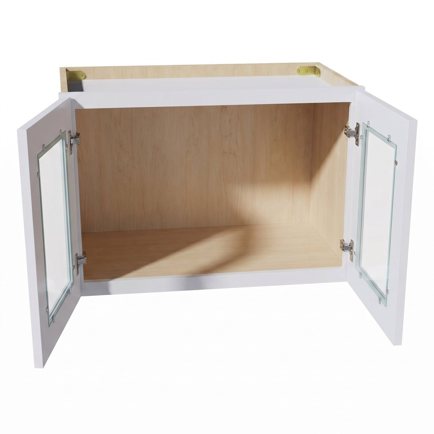 Shaker Bridge Wall Cabinet 24" (W2415GD) · Ardelle - White - Interior