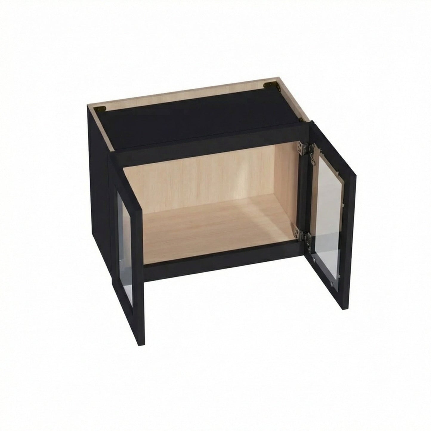 Shaker Bridge Wall Cabinet 24" (W2418GD) · Ardelle - Ebony - Interior