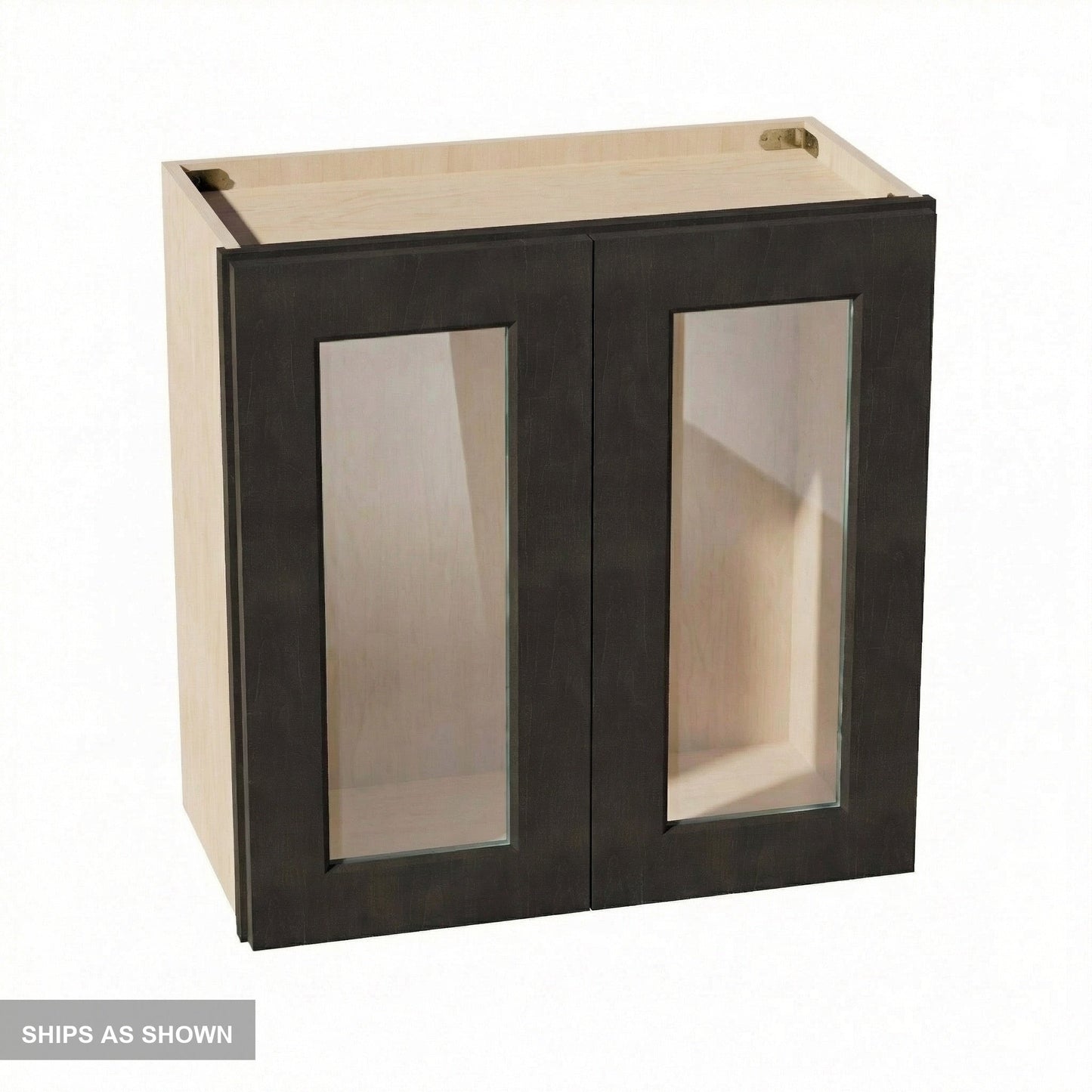 Shaker Bridge Wall Cabinet 24" (W2421GD) · Ardelle - Charcoal - Flat Pack