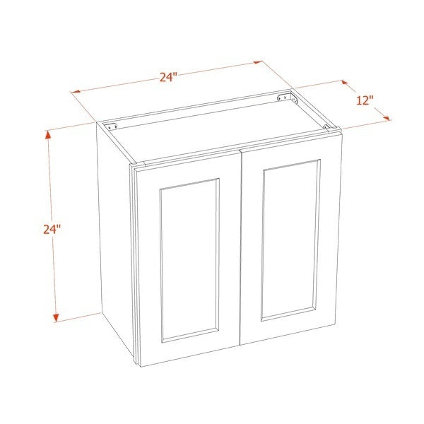 Shaker Bridge Wall Cabinet 24" (W2421GD) · Ardelle - Dimensions