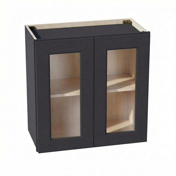 Shaker Bridge Wall Cabinet 24" (W2424GD) · Ardelle - Ebony - Hero