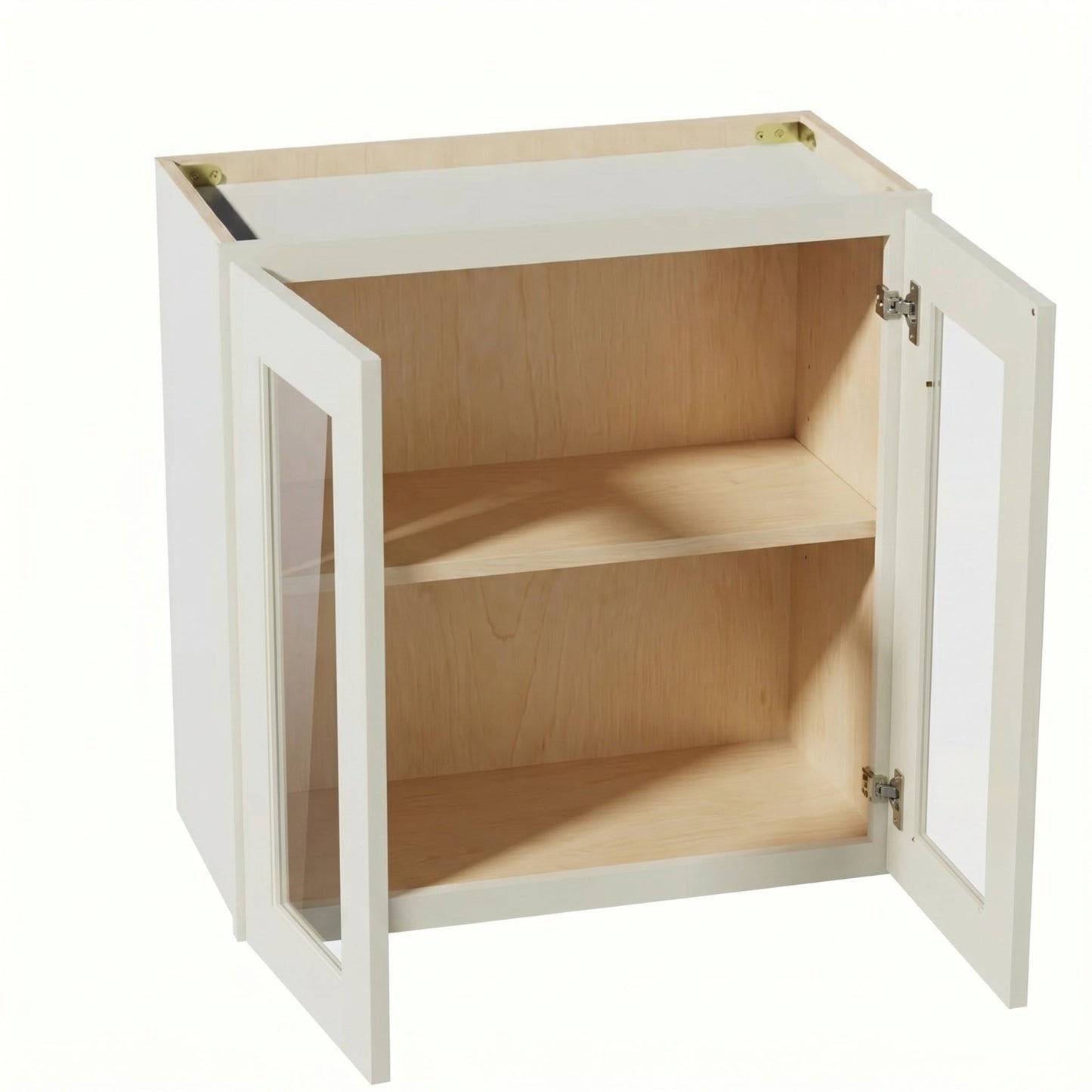 Shaker Bridge Wall Cabinet 24" (W2424GD) · Tallis - Swan White - Interior