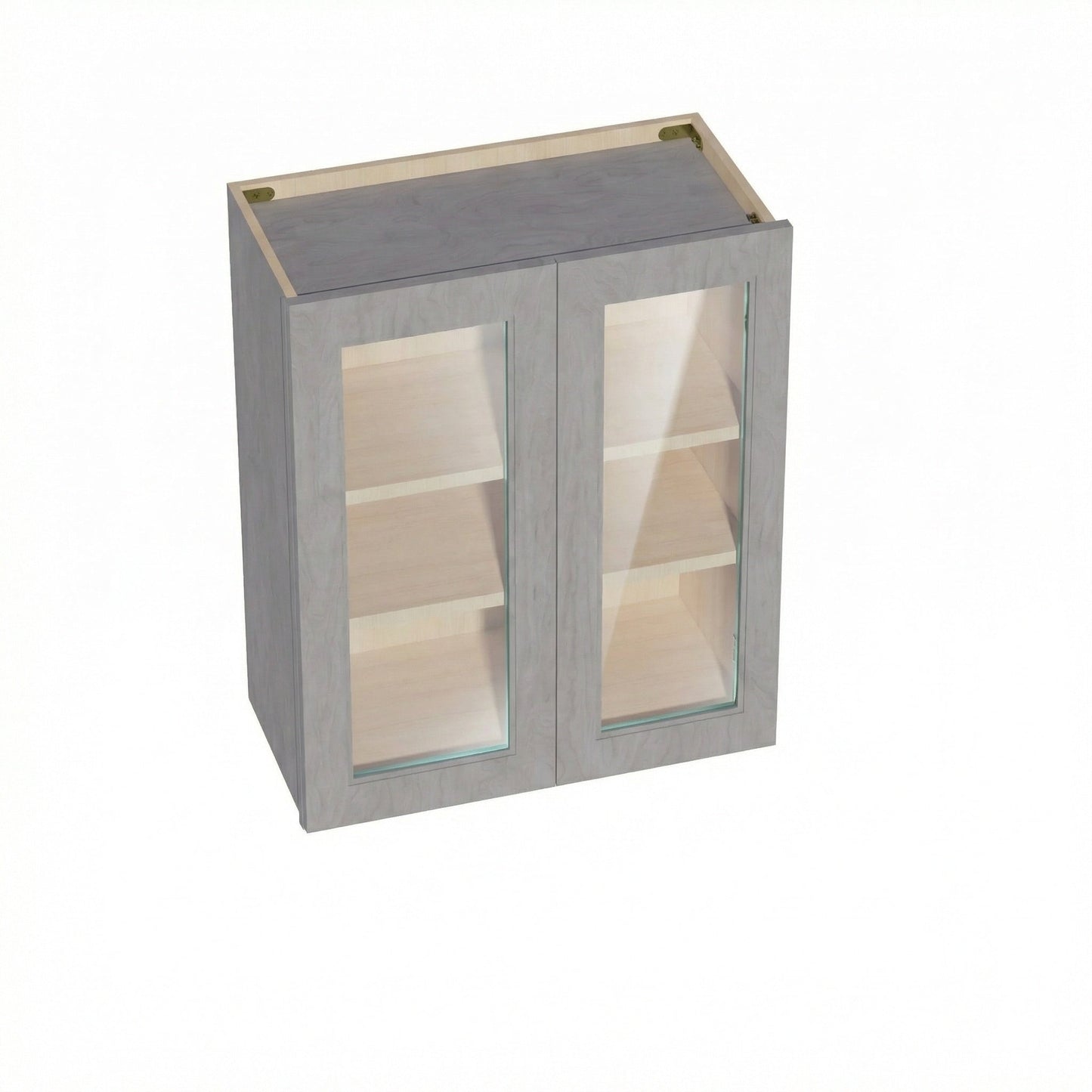 Shaker Glass Door Wall Cabinet 24" (W2430GD) · Ardelle - Ash - Hero