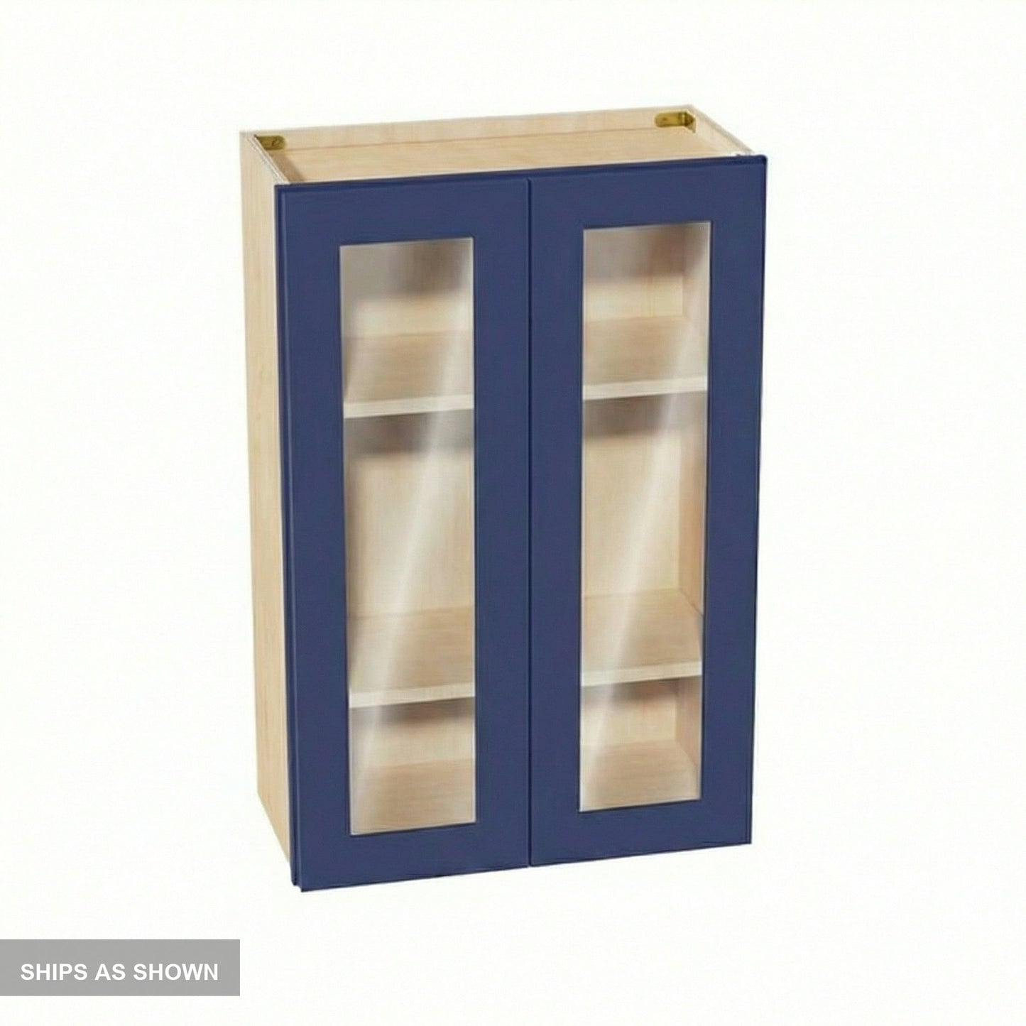 Shaker Glass Door Wall Cabinet 24" (W2436GD) · Ardelle - Blue - Flat Pack