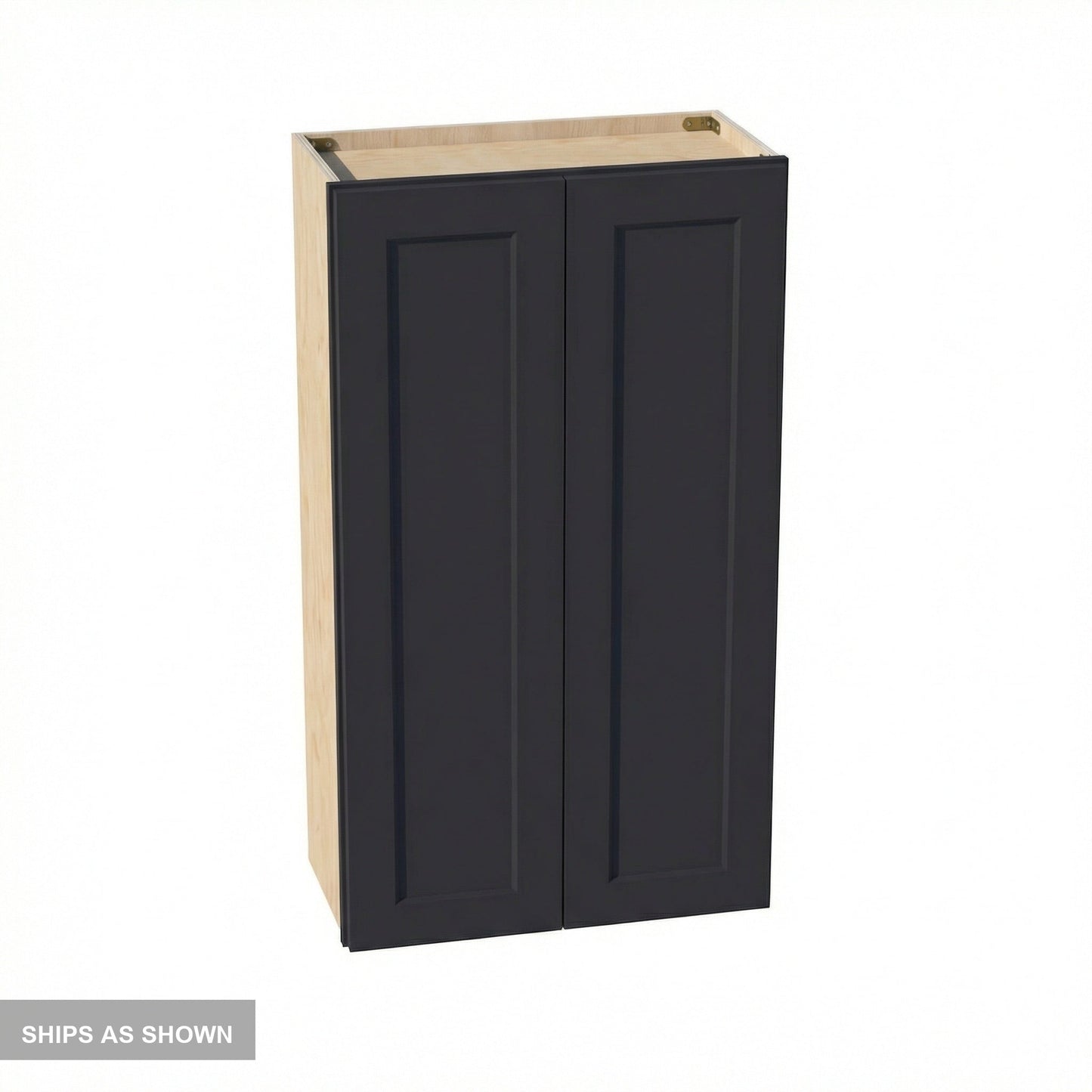 Shaker Wall Cabinet 24" (W2442) · Ardelle - Ebony - Flat Pack