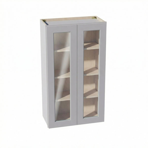 Shaker Glass Door Wall Cabinet 24" (W2442GD) · Ardelle - Ash - Hero