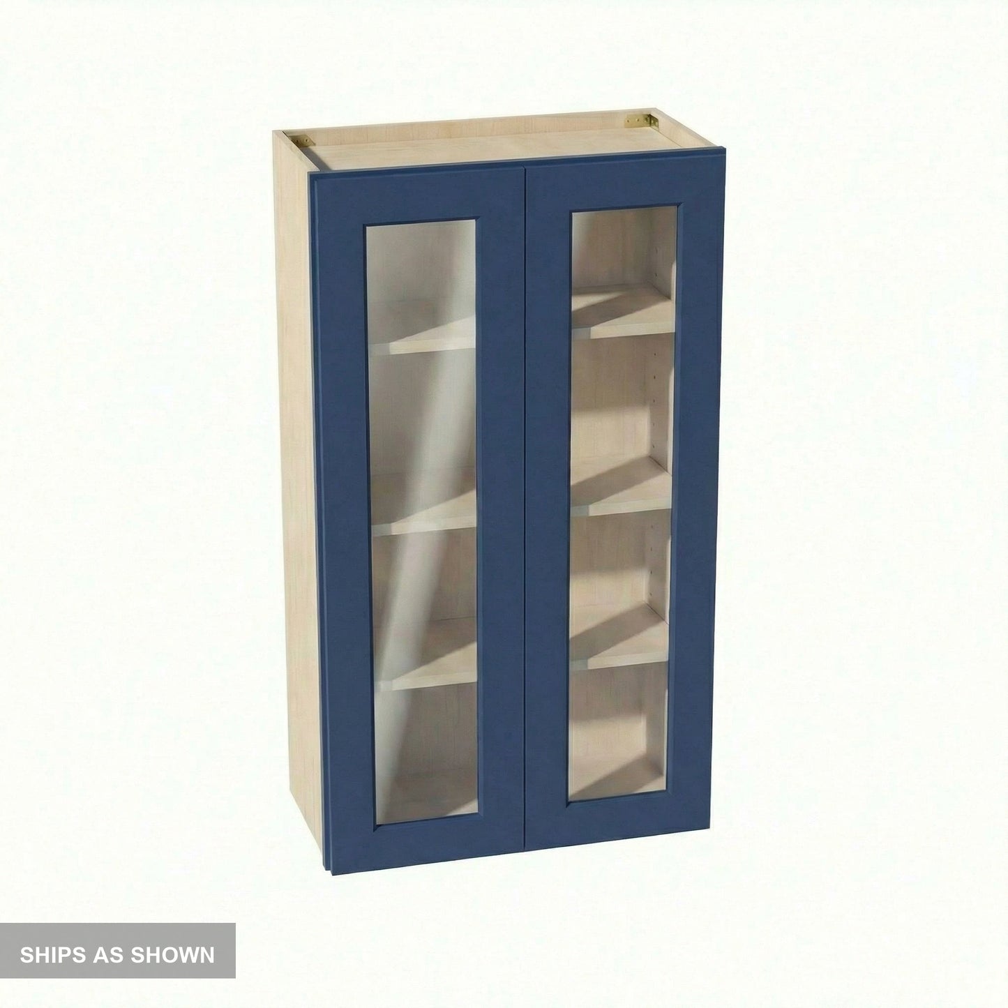 Shaker Glass Door Wall Cabinet 24" (W2442GD) · Ardelle - Blue - Flat Pack
