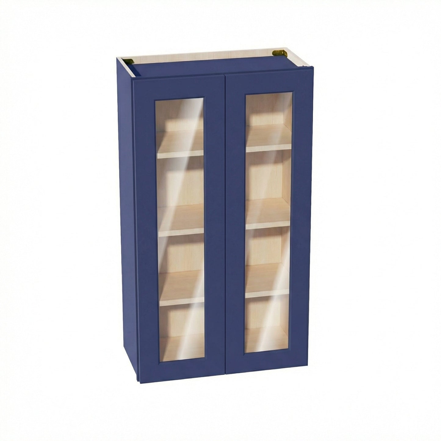 Shaker Glass Door Wall Cabinet 24" (W2442GD) · Ardelle - Blue - Hero
