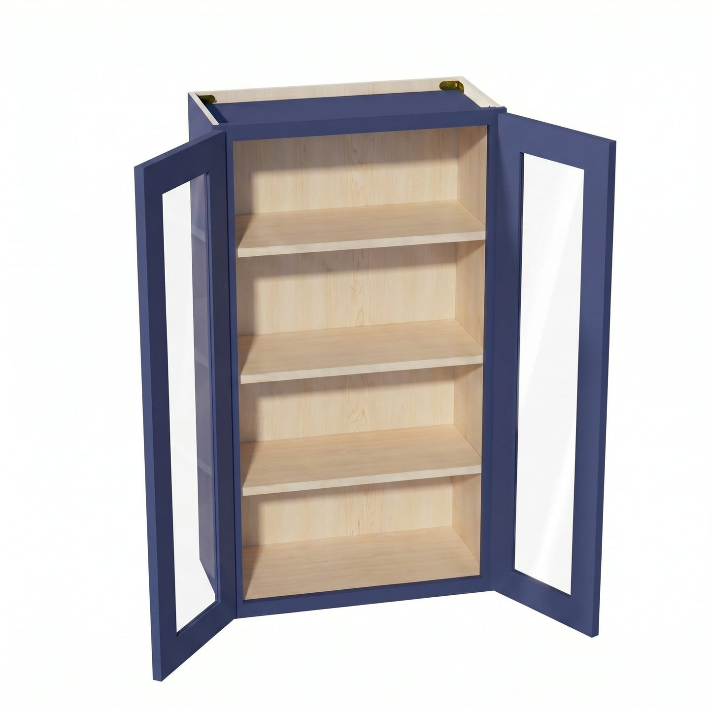 Shaker Glass Door Wall Cabinet 24" (W2442GD) · Ardelle - Blue - Interior