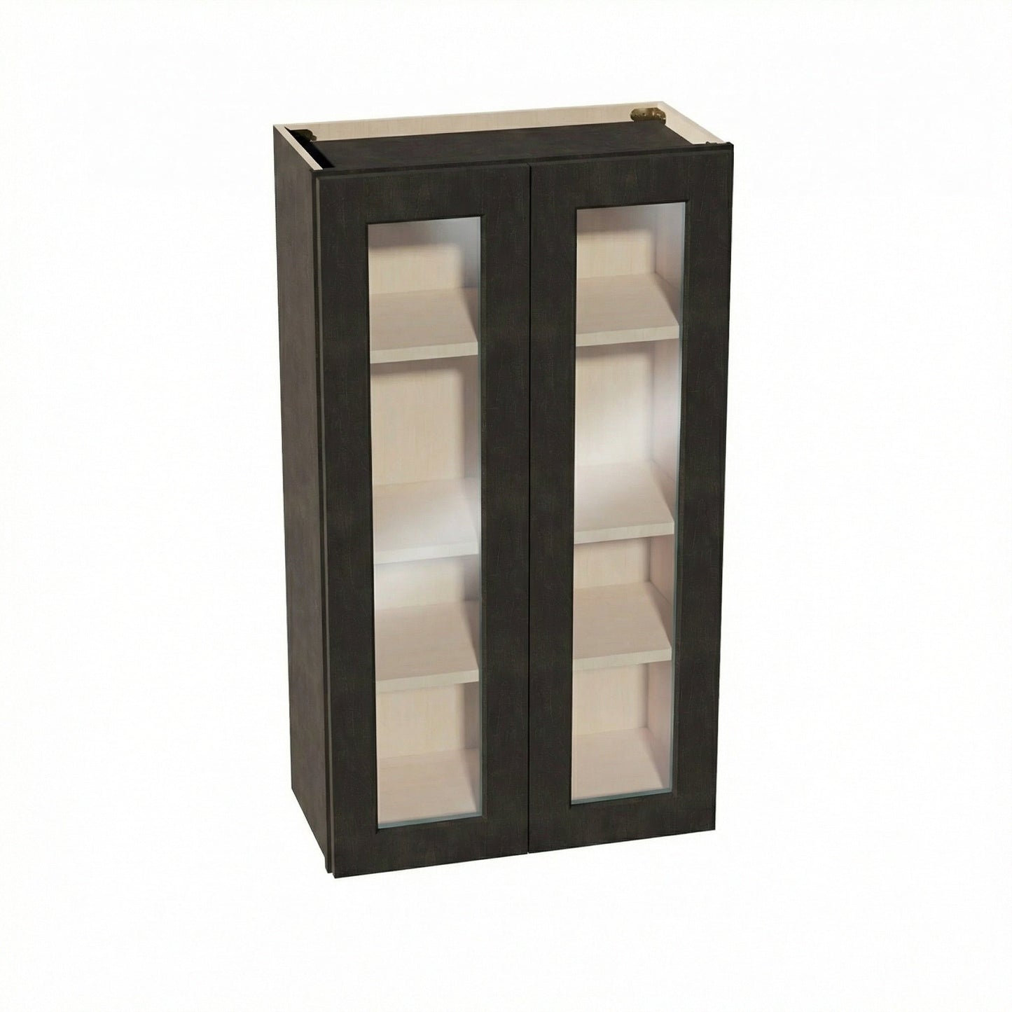 Shaker Glass Door Wall Cabinet 24" (W2442GD) · Ardelle - Charcoal - Hero
