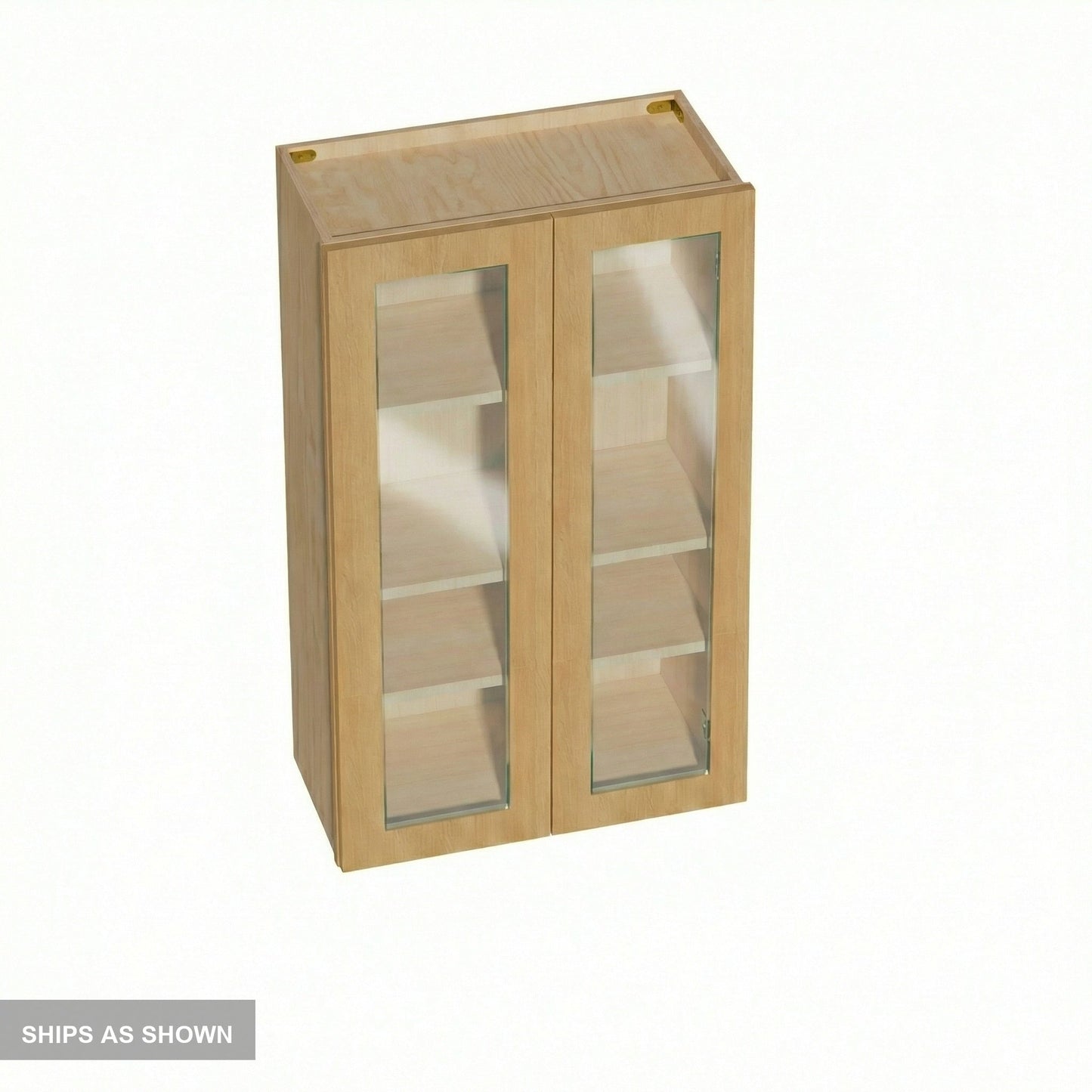 Shaker Glass Door Wall Cabinet 24" (W2442GD) · Ardelle - Timber - Flat Pack