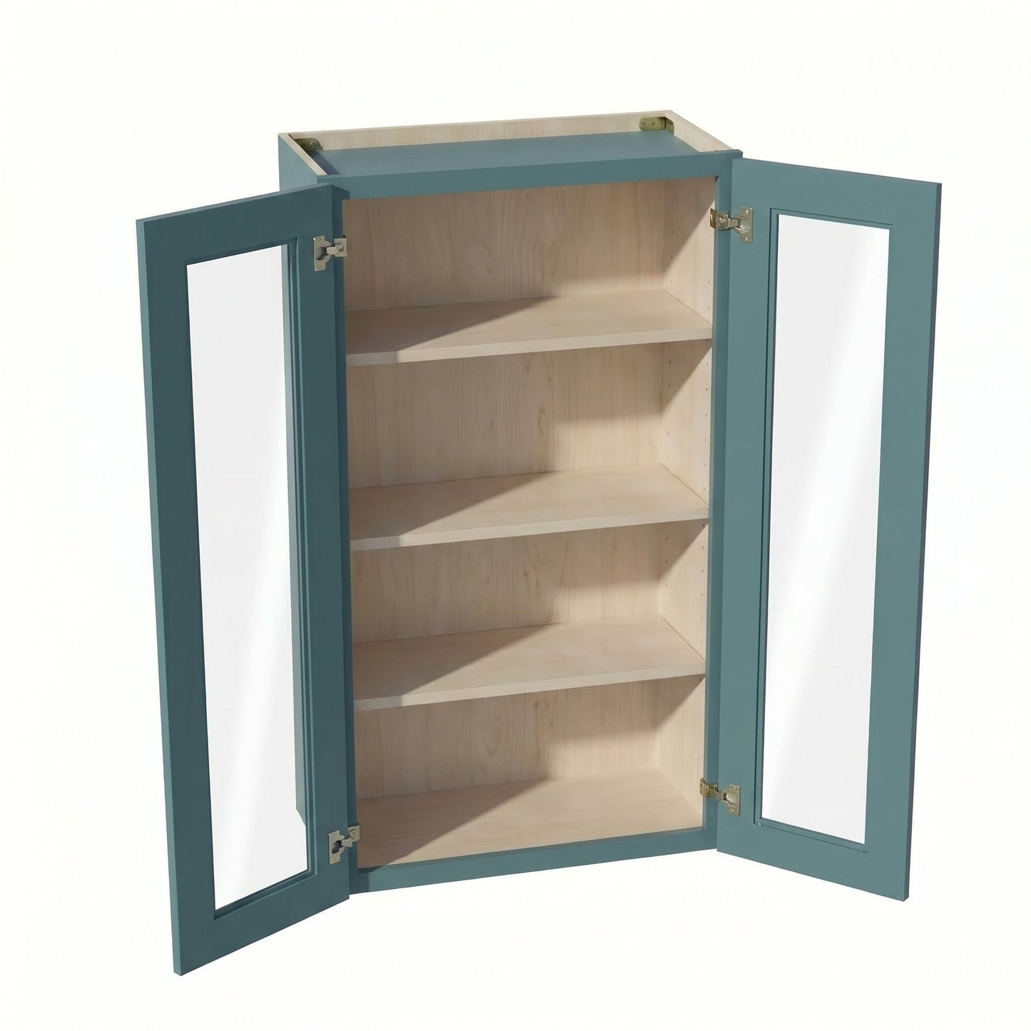 Shaker Glass Door Wall Cabinet 24" (W2442GD) · Tallis - Fairy Green - Interior