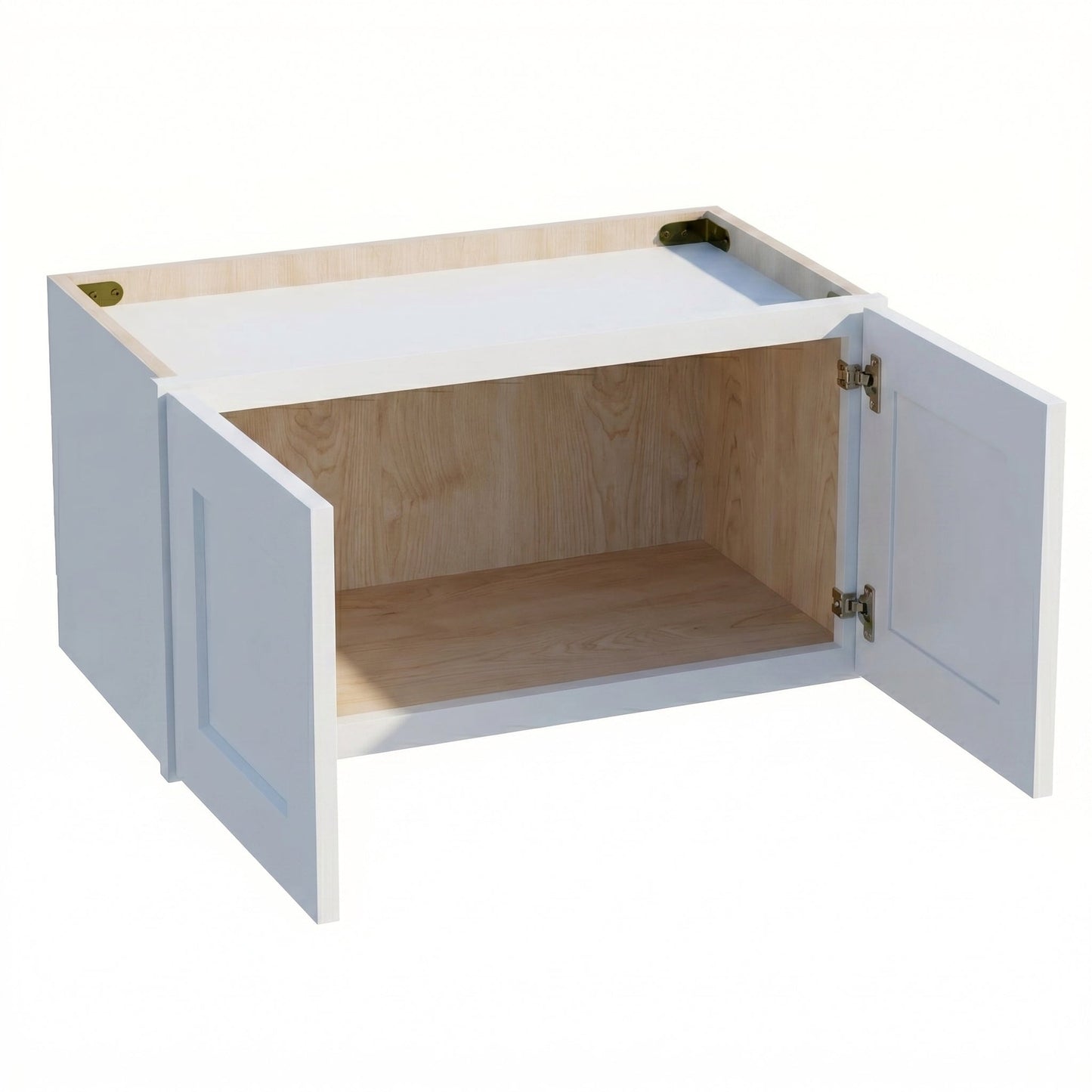Shaker Bridge Wall Cabinet 27" (W2712) · Ardelle - White - Interior