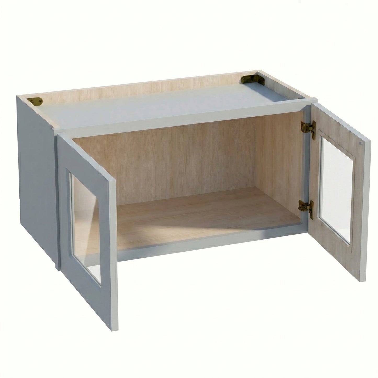 Shaker Bridge Wall Cabinet 27" (W2712GD) · Ardelle - Ash - Interior