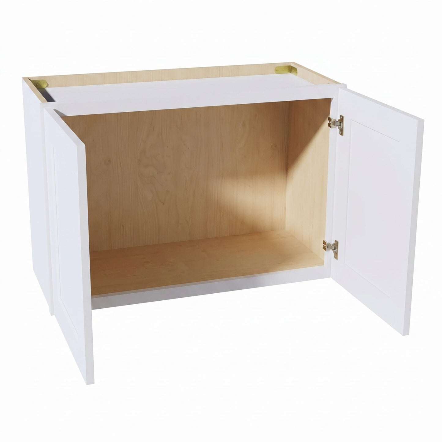 Shaker Bridge Wall Cabinet 27" (W2715) · Ardelle - White - Interior