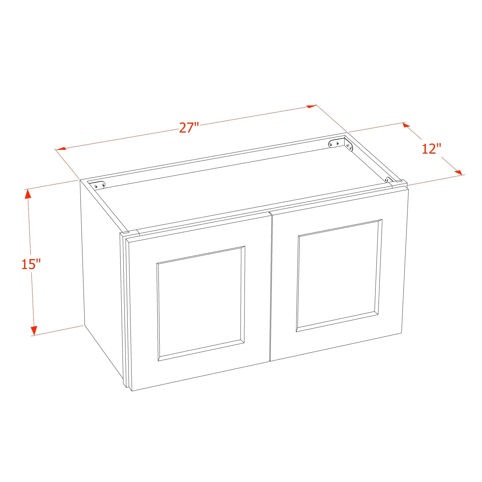 Shaker Bridge Wall Cabinet 27" (W2715) · Ardelle