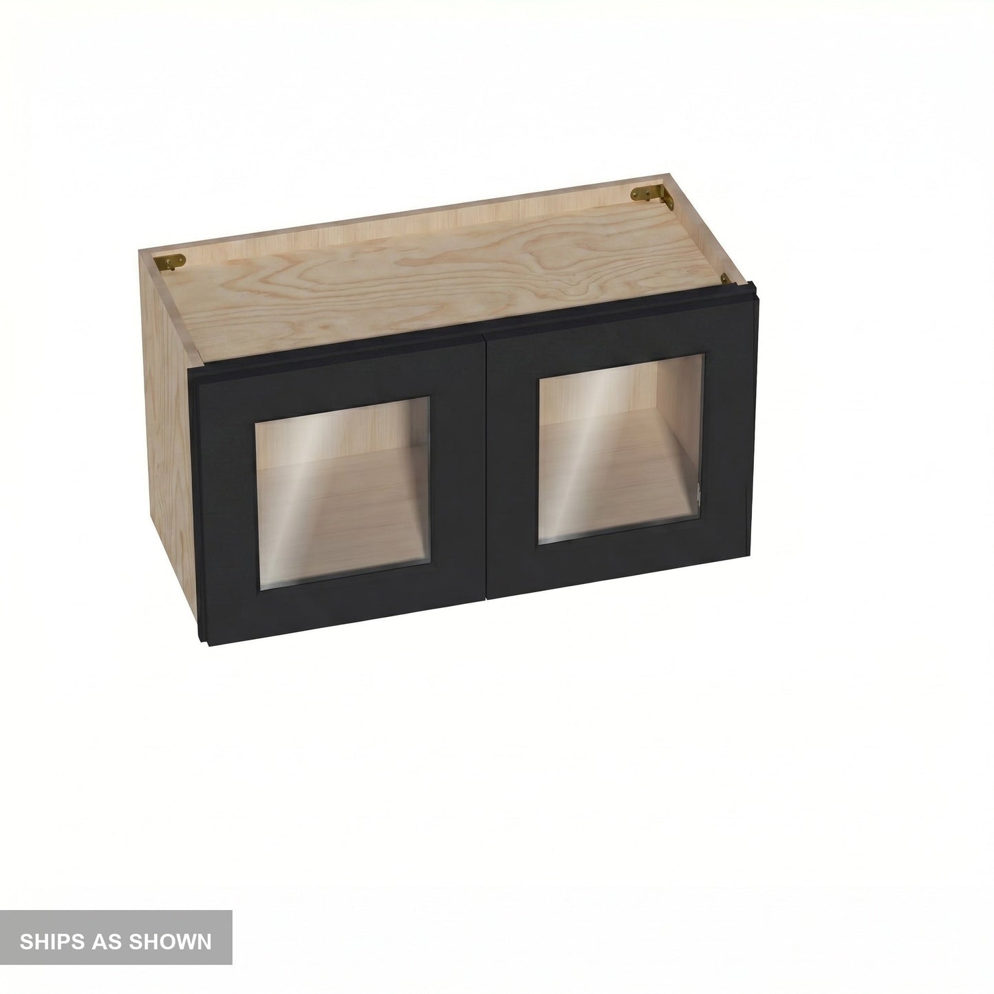 Shaker Bridge Wall Cabinet 27" (W2715GD) · Ardelle - Ebony - Flat Pack