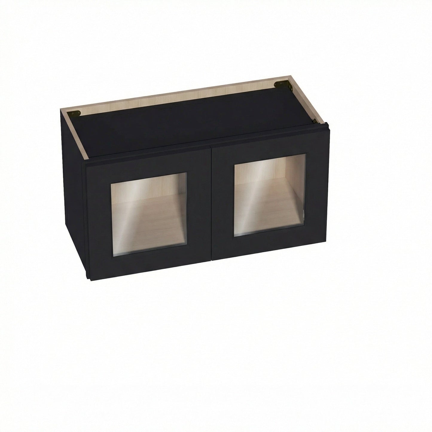 Shaker Bridge Wall Cabinet 27" (W2715GD) · Ardelle - Ebony - Hero