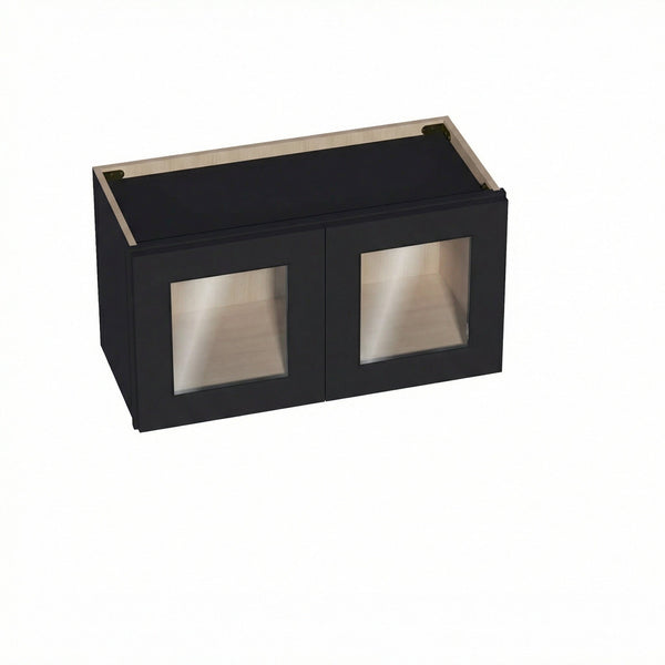Shaker Bridge Wall Cabinet 27" (W2715GD) · Ardelle - Ebony - Hero