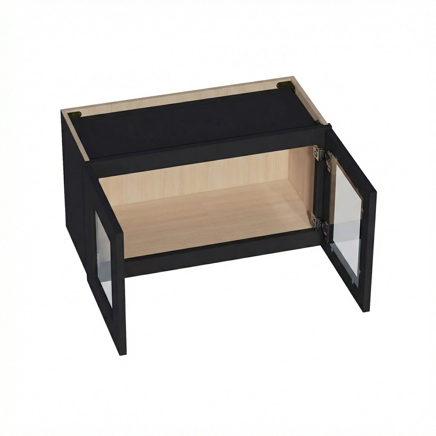 Shaker Bridge Wall Cabinet 27" (W2715GD) · Ardelle - Ebony - Interior