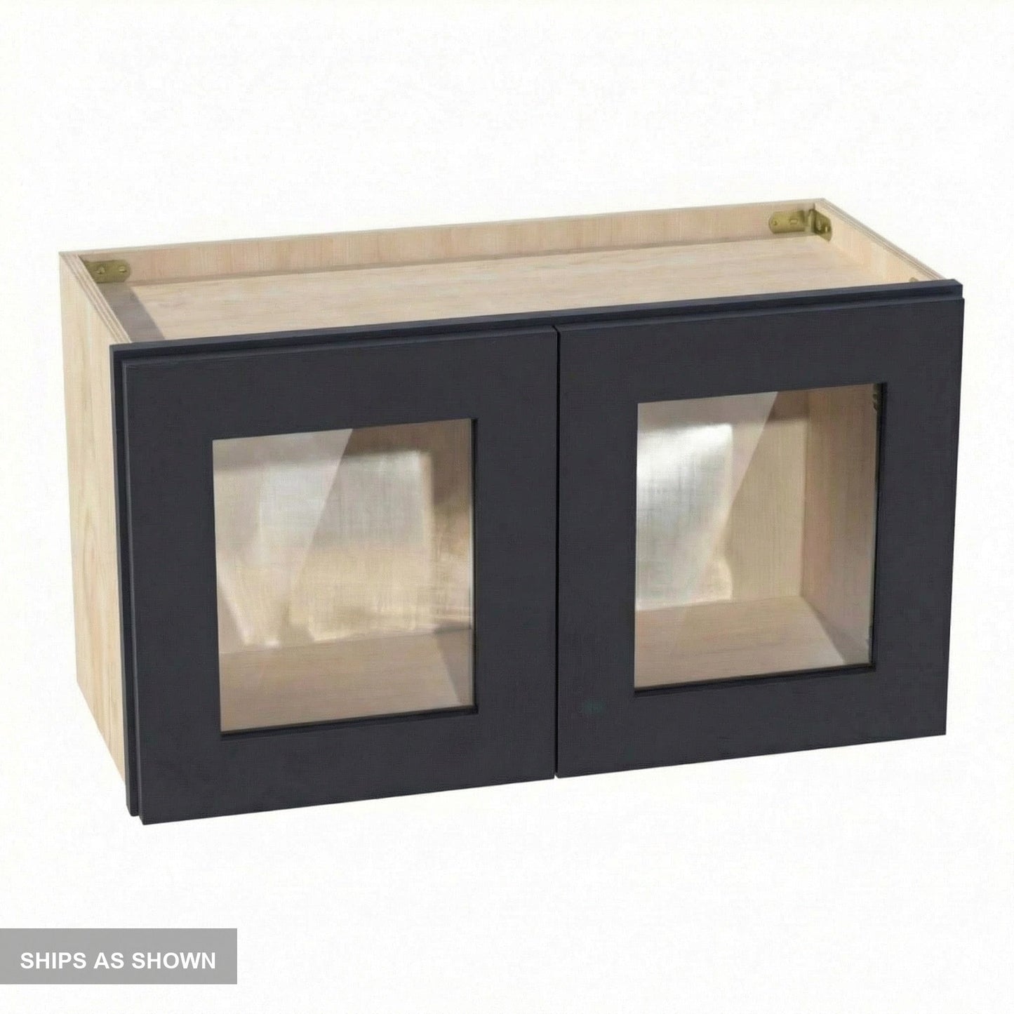 Shaker Bridge Wall Cabinet 27" (W2718GD) · Ardelle - Ebony - Flat Pack