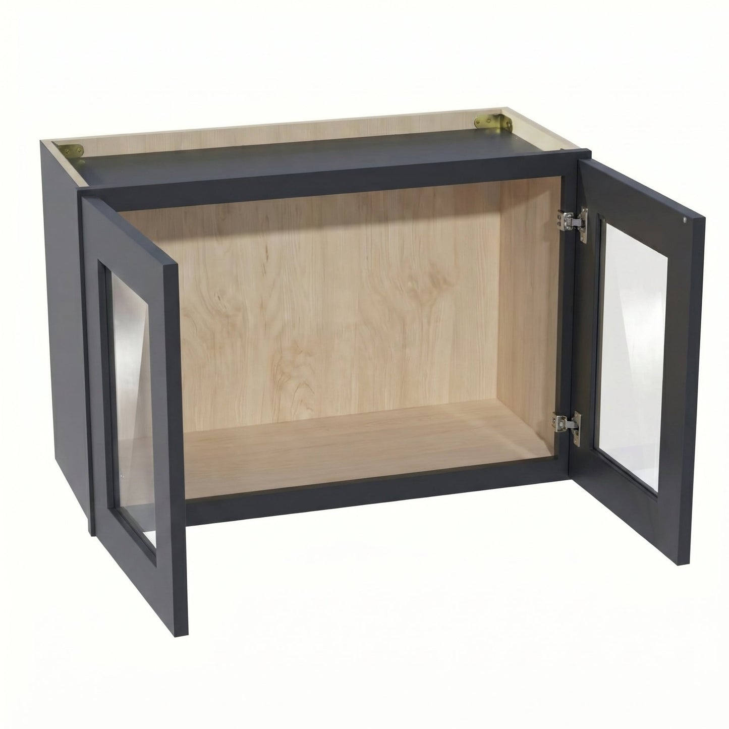 Shaker Bridge Wall Cabinet 27" (W2718GD) · Ardelle - Ebony - Interior