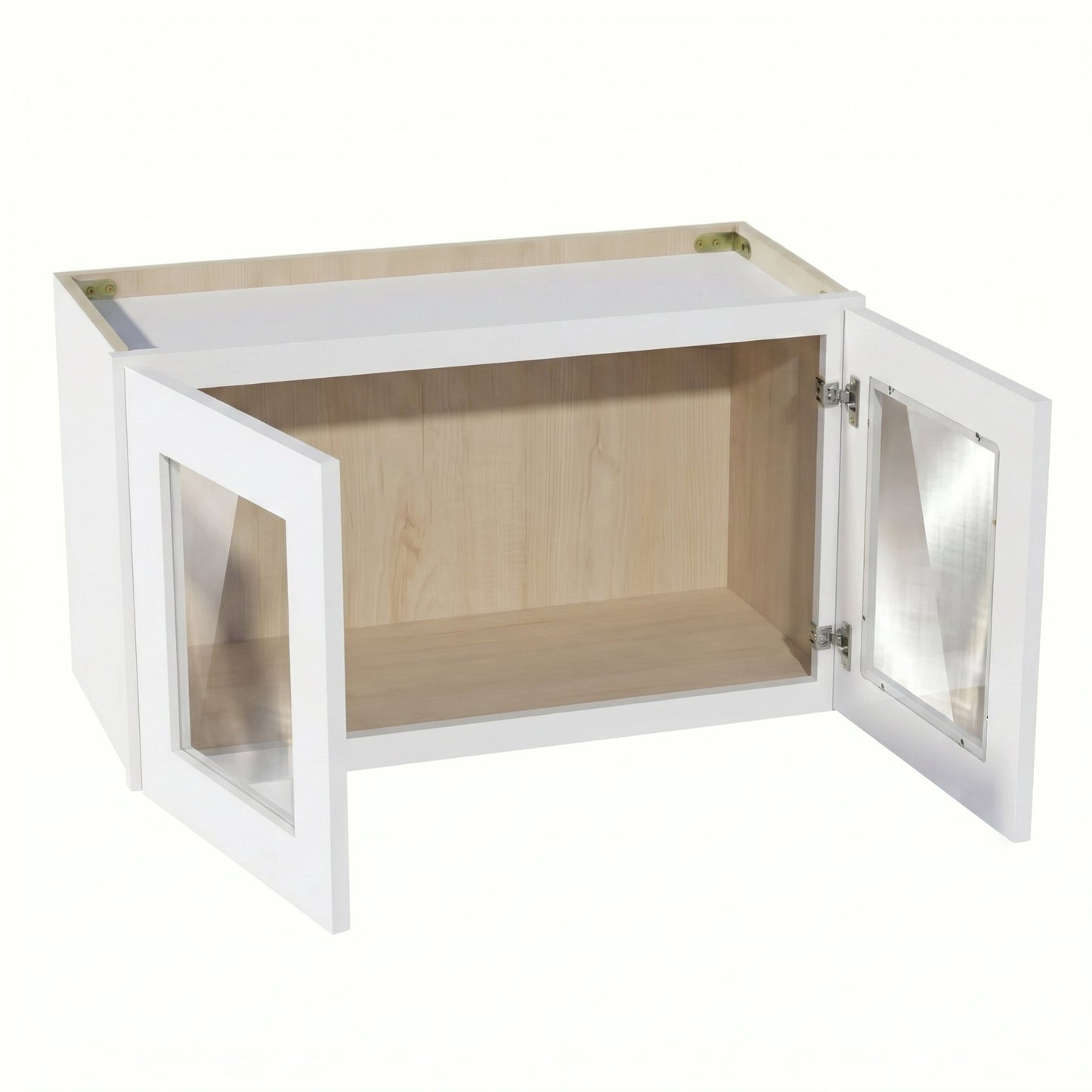 Shaker Bridge Wall Cabinet 27" (W2718GD) · Ardelle - White - Interior