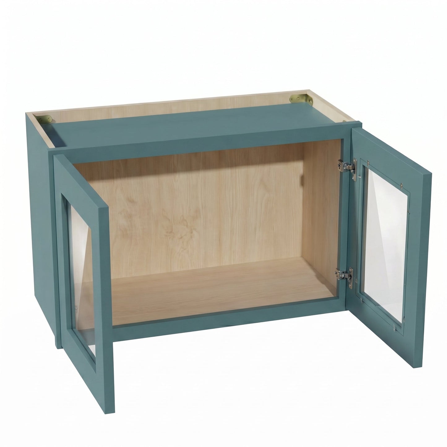 Shaker Bridge Wall Cabinet 27" (W2718GD) · Tallis - Fairy Green - Interior